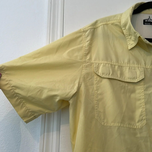 Pale Yellow Men's Habit Outdoor Fishing Performance Shirt Size large - Picture 3 of 8
